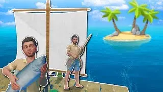 SAILING & ISLAND EXPLORATION! - Raft Multiplayer Gameplay - Survival Raft Building