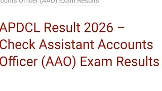 APDCL Result 2026 &ndash; Check Assistant Accounts Officer (AAO) Exam Results