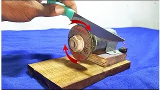 12volt DC Motor Razor Sharp knife Sharpening Method ||Idea For Like