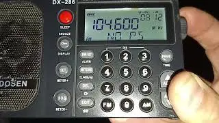 Qudosen DX 286 radio selectivity test FM band
