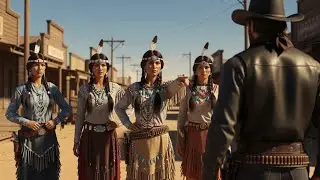 La viuda apache gritó: “La ley sagrada exige que te cases con las cuatro hermanas.” 🌄🔥