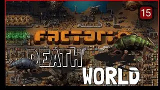 Factorio death world default - #15 - Stone wall production