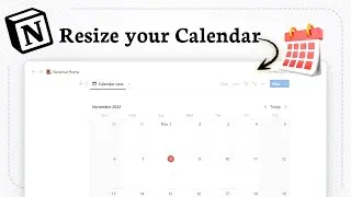 How to resize calendar in Notion (Simple View Adjustments)