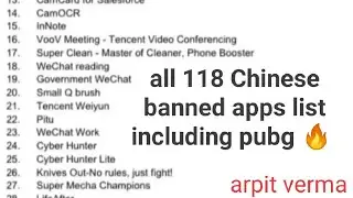 list of 118 Chinese banned apps in India including pubg(2 September)