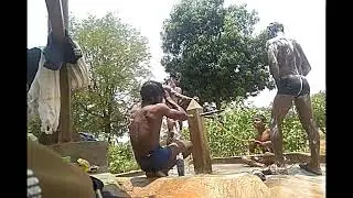 village boys taking bath