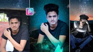 Picsart editing tutorial || Picsart Moon Galaxy photo editing tutorial || Mitu Editz