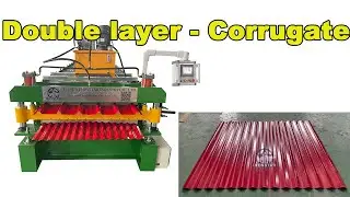 Double layer roll forming machine - corrugated sheet forming working video