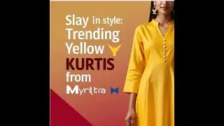 🌼 Slay in Style: Trending Yellow Kurtis from Myntra 💛✨ #SunshineVibes #DesiGlow#MyntraFashion #Desi