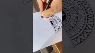 Draw Half Mandala with me #shorts #ytshorts #mandala #art