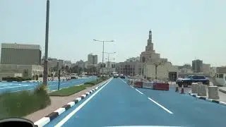Blue road in Qatar