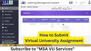 How to submit vu assignments, how to upload vu assignments, how to update vu assignments, #vu #lms