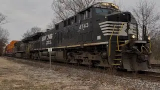 NS 4743 leads NS 278 (Kansas City, MO to Norfolk, VA) at Princeton, IN 3:50 PM @Indiana-Railfanner 