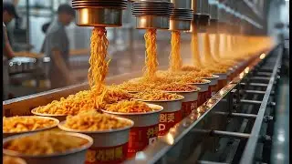 Inside the Modern Instant Noodles MEGA FACTORY: How Noodles are Made in the Factroy (FULL PROCESS)