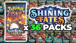 36 Pokemon Shining Fates Booster Packs OPENING! BOOSTER BOX!