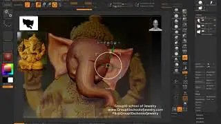 Ganesh -exercise in the classroom /Zbrush for Jewelry part 1.