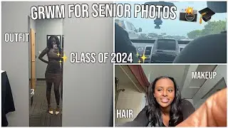 VLOG:come w/ me to take my senior photos|Hair|makeup|outfits
