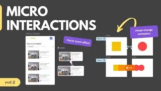 Micro interactions in Figma - Part 2 | Hover zoom Effect | Shape change animation 