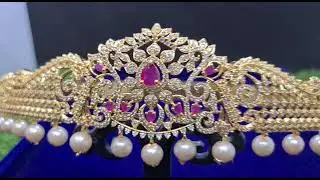 beautiful cz stone hip belt