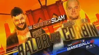 ▶WWE SummerSlam 2018 Finn B&aacute;lor vs Constable Baron Corbin Official Match Card.