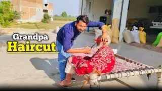 $1 Grandpa Haircut Video || I Am Fake Barber But Real HairCut🔥