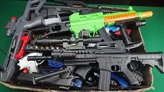 Big Box Full of Realistic and Colorful Military Toy Guns !!