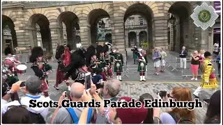 Scots Guards Parade Edinburgh with Crown of Scotland