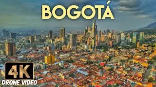 Bogota, Chia, Embalse de Sisga, Colombia 4k Drone