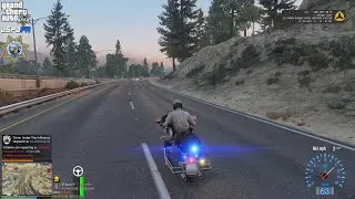 GTA V - LSPDFR 0.4.9🚔 - SAHP/CHP - Highway Bike Patrol - Civilian GSW | DUI Driver - 4K