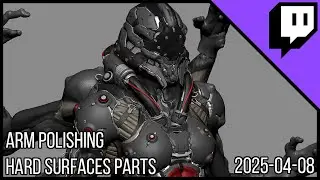 3D Character Sculpting - Marco Plouffe's Twitch Stream of 2025-04-08 - Arm Polish Hard Parts p4