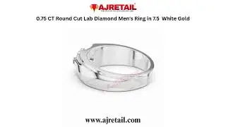 0.75 Ct Lab Diamond Men&rsquo;s Ring | 14K White Gold Premium Style