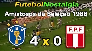 Brasil 4 x 0 Peru - 01-04-1986 ( Amistosos da Seleção Brasileira )