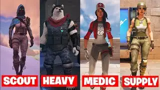 Hire a Scout, Heavy, Supply, and medic Specialist Fortnite