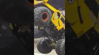 Have you ever seen a bulldozer themed monster truck? #shorts #monstertruck #truck #motorsport #flip