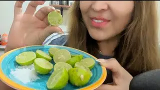 ASMR - Comiendo limón con sal, Eating Lemon with Salt - SONIDOS EXTREMOS #asmr #food  #asmrsounds