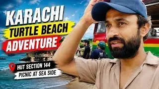 Karachi Turtle Beach Adventure , Beautiful Hut| Section 144, Rough Sea , Ep#01 of Picnic at Sea side