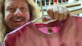 Making Wine-dye T-Shirts in our winery!