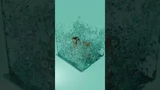 Minecraft Fence vs Fluid Sim #blender #minecraft #3dsimulation