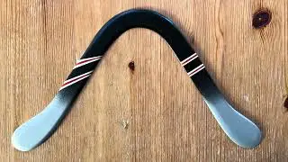 Gordon Shuttleworth Orbit Boomerangs, Original Phenolic / paxolin boomerang.