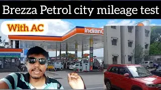 Brezza petrol city mileage l user review I City mileage with AC l Drivetoexplore