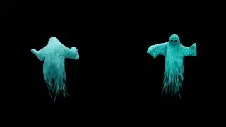 Halloween - Window Projection - Two funny ghosts - Window Projector DIY - Spooky