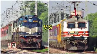 Ashram Superfast Express (Diesel) V/S Ajmer Jan Shatabdi Express (Electric) || Which is Best