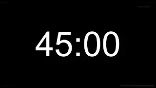 45 Second Timer ⏱️ | Clean & Simple Countdown | Short 4K HD Timer Video | Timers For Everyone