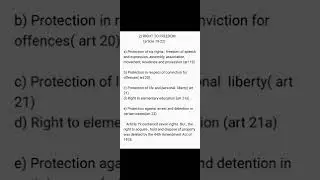 Fundamental Rights / MCQs on Fundamental rights 
