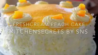 Fresh cream peach cake