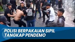 Mencekam! Polisi Berpakaian Sipil Tangkap Pendemo, Demo Tolak RUU TNI di Surabaya Ricuh