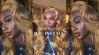 Detailed Side Part Honey Blonde Wig Install | Beginner Friendly | YEEPORT