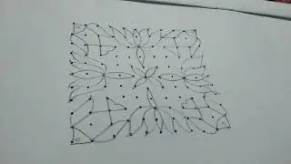 11*11#Fish and lotus# kolam 5#easy#