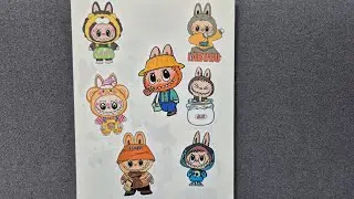 Sticker ASMR Labubu #paper #asmr #papergame #relaxing #stickers #sticker #asmrvideo #satisfying diy