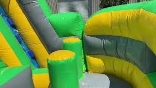 Toxic dual lane water slide!