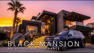 Inside a Black Neo Brutalist Luxury Mansion Designed for Ultimate Modern Power Living